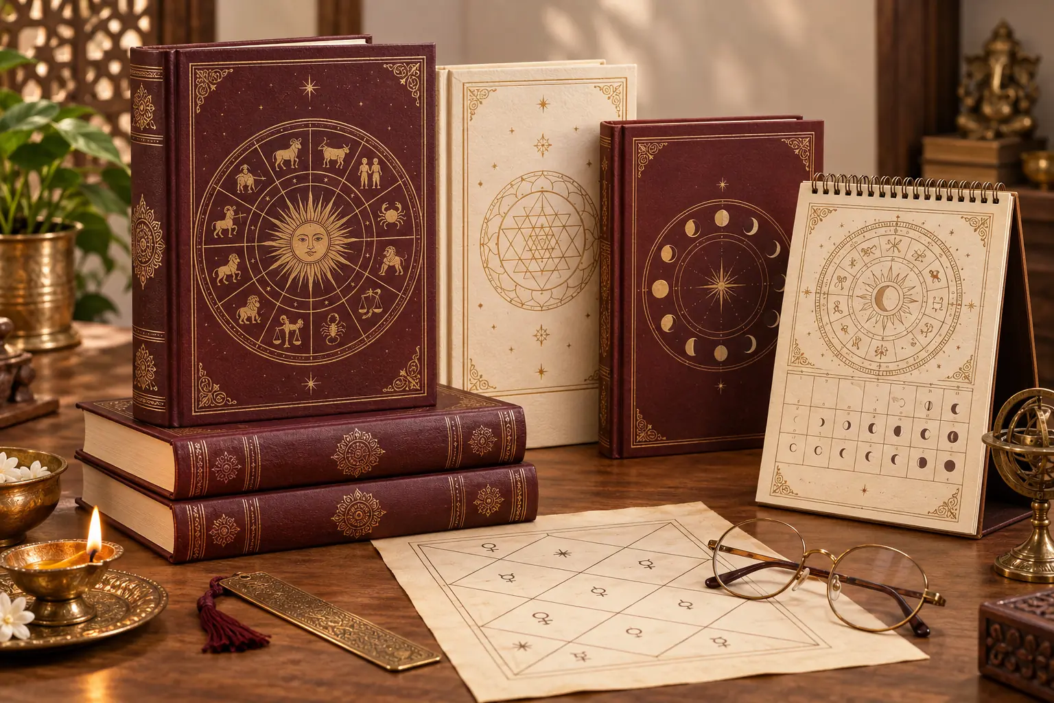 A visual story about books, annual horoscope publications and Panchang study.